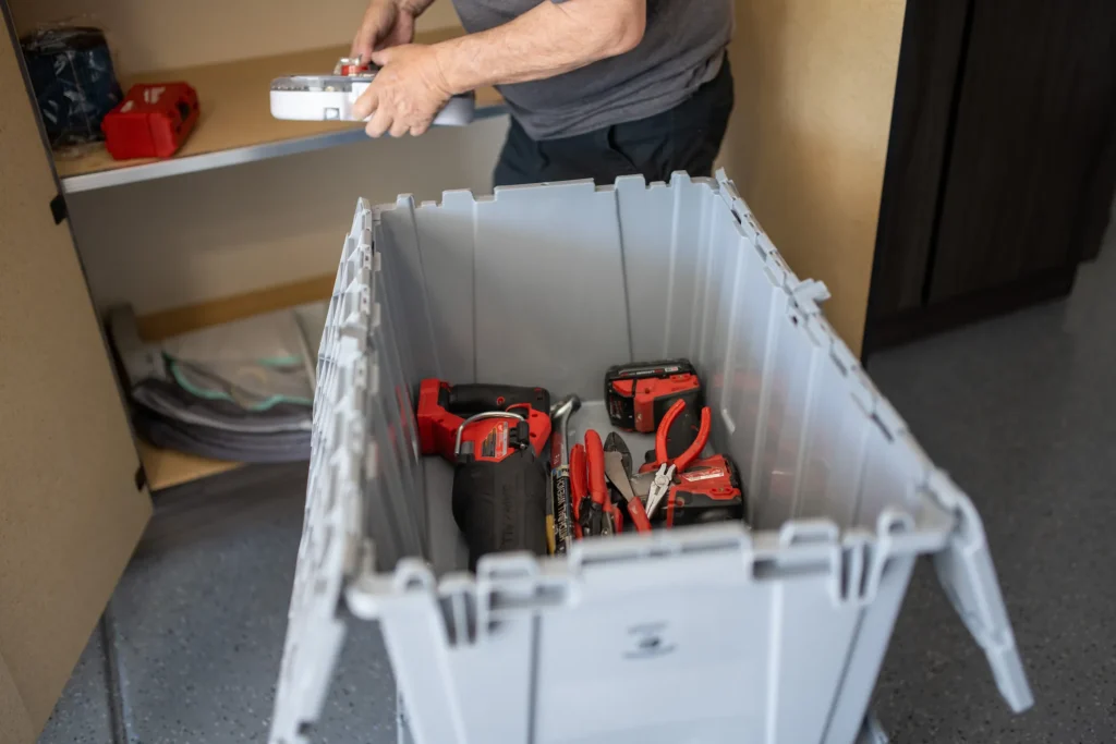 Handling your packing materials with plastic totes