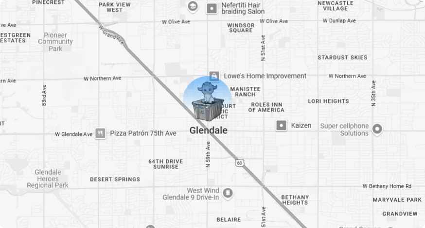 Rent Moving Boxes - Glendale Google Map